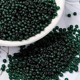 MIYUKI Round Rocailles Beads, Japanese Seed Beads,  Matte Transparent Color