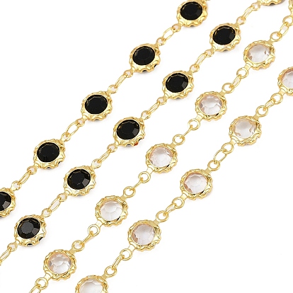 Латунные цепные цепи, со стеклом, пайки, без кадмия, без никеля и без свинца, с катушкой, плоско-круглые