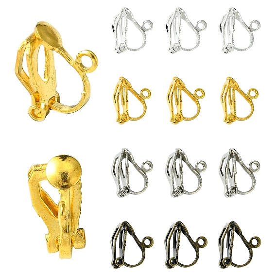 80 шт. 8 цвета детали клипс из латуни, для не проколотых ушей