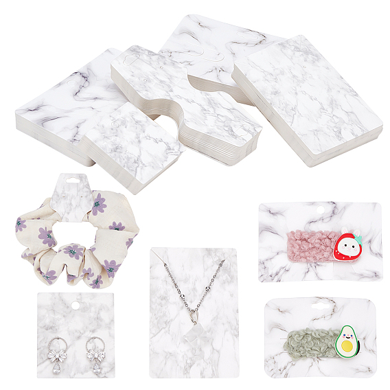 Cardboard Jewelry Display Cards, for Hanging Earring & Necklace Display