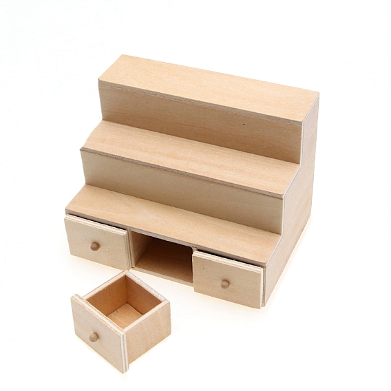 Мини-модель деревянного шкафа, аксессуары для кукольного домика с микро-ландшафтом, притворяясь опорными украшениями