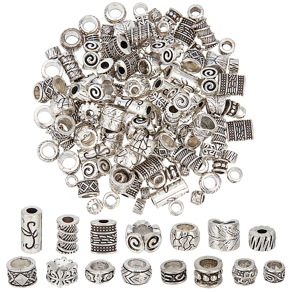 150 шт 15 стили бусины из сплава в тибетском стиле, колонка