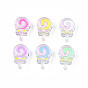 Transparent Acrylic Beads, with Enamel, Lollipop