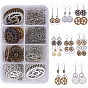 DIY Earring Making, with Tibetan Style Steampunk Pendants, Iron Cable Chains, Brass Earring Hooks