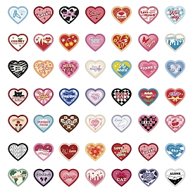 PVC Self-Adhesive Cartoon Love Heart Stickers, Waterproof Heart Decals, for Party Decorative Presents, Kid' Art Craft
