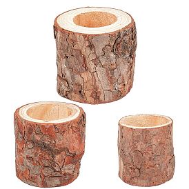 Natural Wood Candle Holders, for Rustic Wedding Party Birthday Holiday Decoration