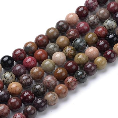 Natural River Stone Beads Strands, Round