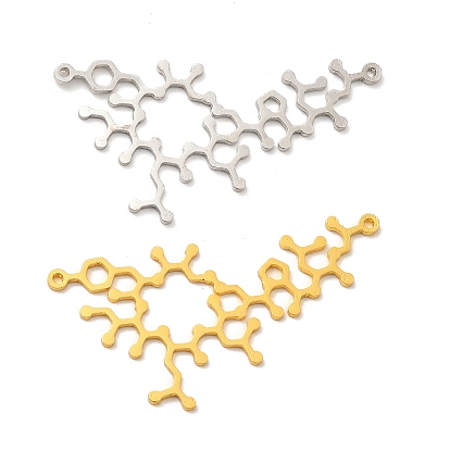 201 Stainless Steel Pendants, Molecular Structure Charms