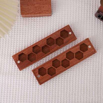 Деревянный ящик для хранения кубиков, с магнитной крышкой, кубовидный с шестиугольным узором