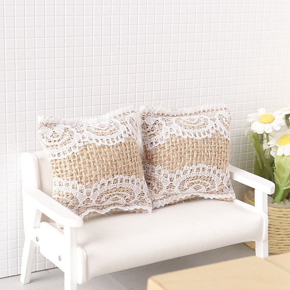 Кружевная подушка мини модель, аксессуары для кукольного домика с микро-ландшафтом, притворяясь опорными украшениями