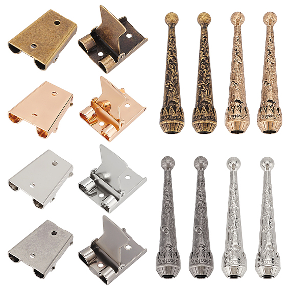 Наборы для изготовления ювелирных изделий, включая железную скользящую застежку для галстука-боло и концы шнура из сплава