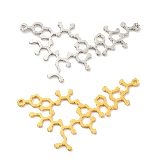 201 Stainless Steel Pendants, Molecular Structure Charms