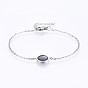 304 Stainless Steel Jewelry Sets, Pendant Necklaces & Stud Earrings & Bracelets, with Enamel, Flat Round