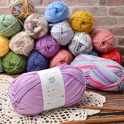 6-Ply Milk Cotton Knitting Acrylic Fiber Yarn, for Weaving, Knitting & Crochet