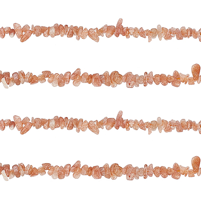 Natural Sunstone Beads Strands, Grade A+, Chip