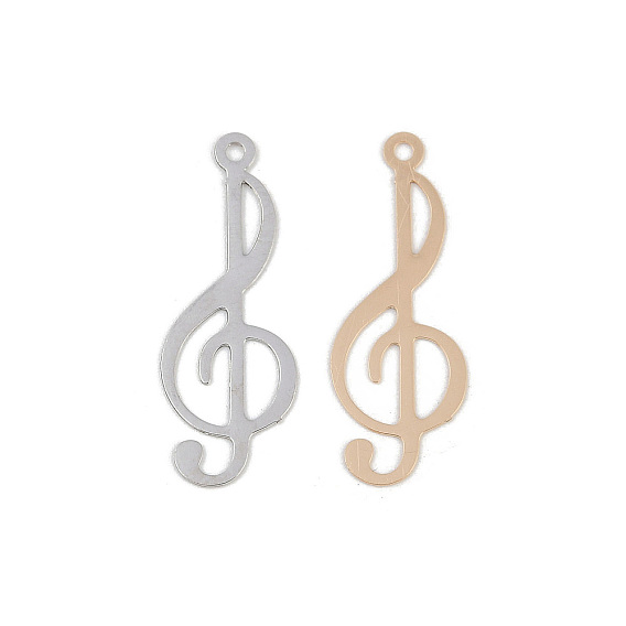 Латунные подвески, без кадмия, без никеля и без свинца, прелести музыкальных нот