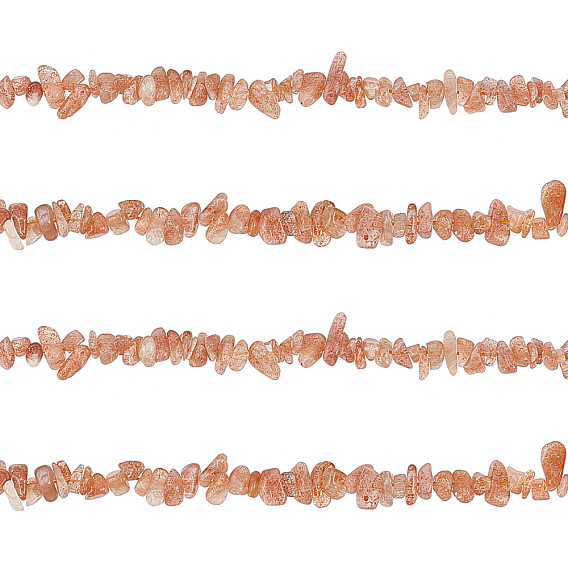 Natural Sunstone Beads Strands, Grade A+, Chip