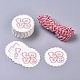 Paper Gift Tags, Hange Tags, For Arts and Crafts, with Cotton Cords, for Valentine's Day, Flower with Word
