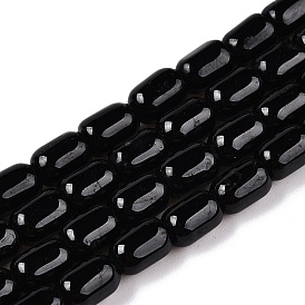 Natural Black Tourmaline Beads Strands, Column