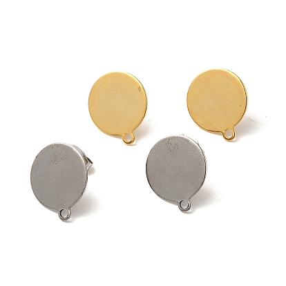 201 Выводы серьги из нержавеющей стали шпилька, с 304 штифтом из нержавеющей стали, горизонтальной петлей и фрикционными ушными гайками, плоско-круглые