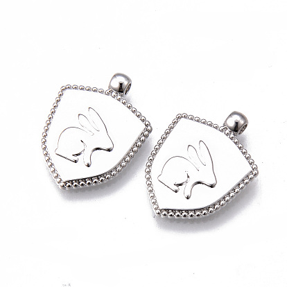 Латунные подвески, без никеля , щит с кроликом