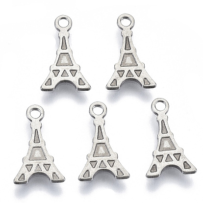 201 charmes en acier inoxydable, Coupe au laser, tour eiffel