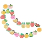 48Pcs 12 Style Plastic Cabochons, with Glitter Powder, Fruit