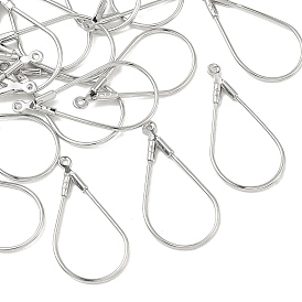 SHEGRACE Hollow Brass Pendants, Teardrop Charm, Cadmium Free & Lead Free & Nickel Free