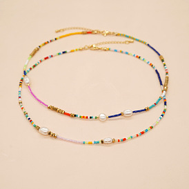 Ожерелья из бисера и искусственного жемчуга из богемского стекла для женщин