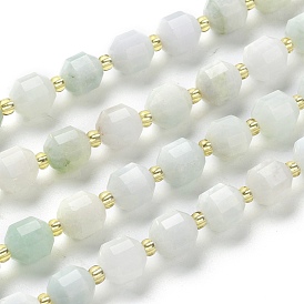 Natürliche myanmarische Jade / burmesische Jade-Perlenstränge, Runde, facettiert