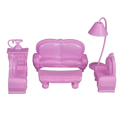 Пластиковая мебель для гостиной набор миниатюрные украшения, аксессуары для домашнего кукольного домика с микро-ландшафтом, притворяясь опорными украшениями