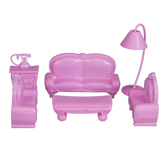 Пластиковая мебель для гостиной набор миниатюрные украшения, аксессуары для домашнего кукольного домика с микро-ландшафтом, притворяясь опорными украшениями