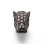 Brass Micro Pave Cubic Zirconia Beads, Animal