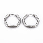 Hexagon Huggie Hoop Earrings for Women, Hypoallergenic and Safe for Sensitive Ears, with 316 Surgical Stainless Steel Pin