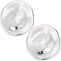 2 broches en alliage pcs, plat rond