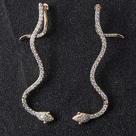 Sparkling Animal Snake Earrings for Women - Unique, Bold and Trendy Ear Studs