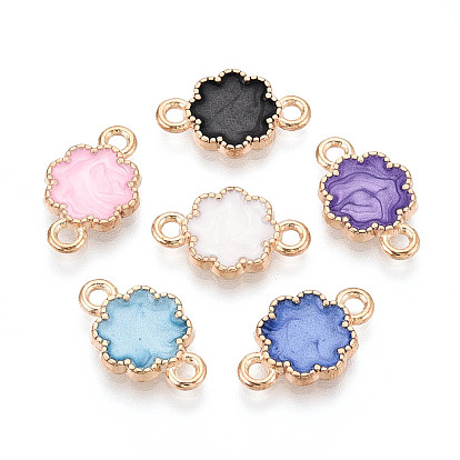 Подвески из сплава эмали, цветок ссылки, без кадмия и без свинца, золотой свет