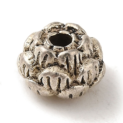 Perles en alliage de style tibétain, sans cadmium et sans plomb, lotus