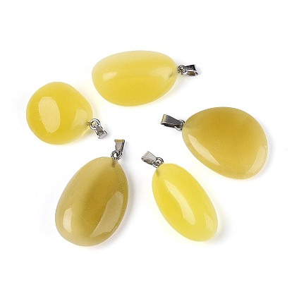 Подвески кошачий глаз, самородки прелести, с 201 защелкой из нержавеющей стали на поручнях, цвет нержавеющей стали