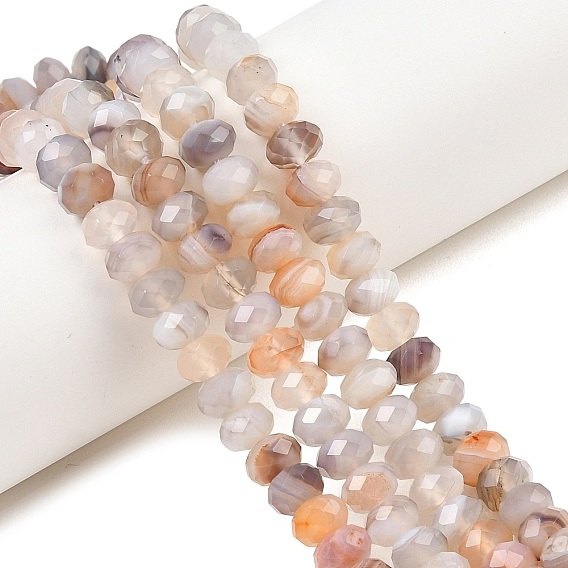 Природные Ботсвана агат бисер нитей, рондель, граненые