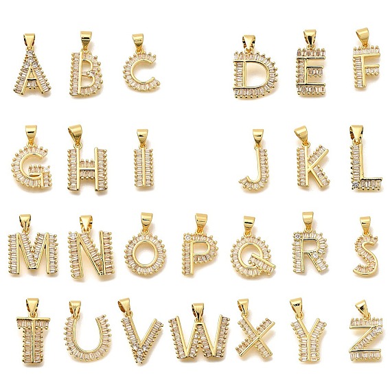 Стойка металлическая латунная микропрофилированная кубическая циркония подвески, долговечный, без свинца и без кадмия, реальный 18 k позолоченный, письмо амулеты