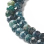 Natural Blue Tourmaline Beads Strands, Faceted, Round