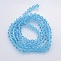 Bicone Glass Beads Strands, Faceted