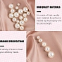 Resin Imitation Pearl Pendants/Shank Buttons, with Iron Findings, 1-Hole, Round