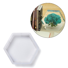 Hexagon DIY Decoration Silicone Molds, Resin Casting Molds, For UV Resin, Epoxy Resin Jewelry Making