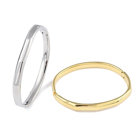 304 Stainless Steel Faceted Ring Hinged Bangles for Women