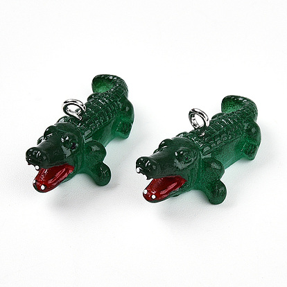 Подвески из смоляного железа, крокодил