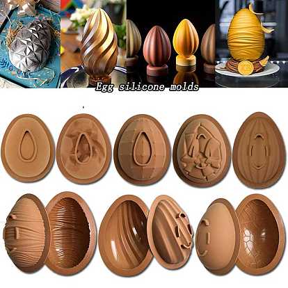 Food Grade Egg Shape DIY Silicone Molds, Fondant Molds, for Chocolate, Candy Making