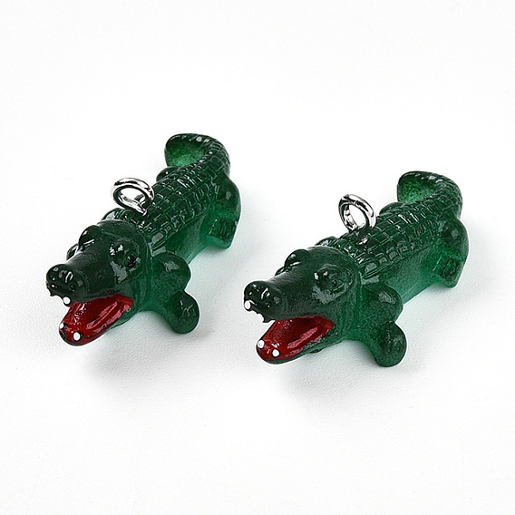 Подвески из смоляного железа, крокодил