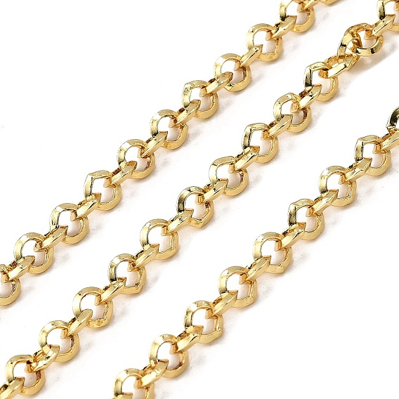 Латунные цепи Роло, стойки покрытие, без кадмия и без свинца, долговечный, пайки, с катушкой